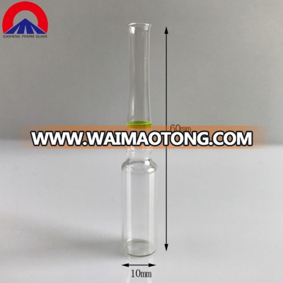 1ml Empty Low Borosilicate Clear Blue Dot Green Ring Ampoules Vendor