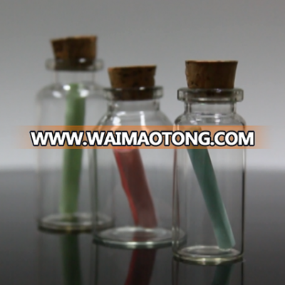 Wholesale Clear Customized Glass Message Wishing Bottles With Wooden Cork Stopper