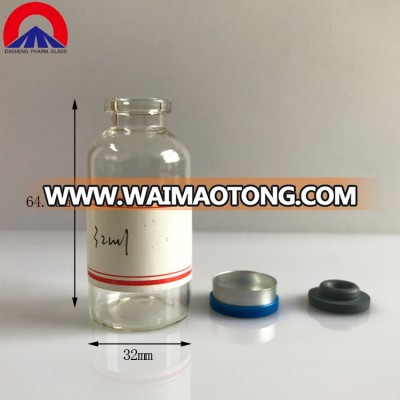 Chinese suppliers 32ml 32 x 64.5 mm pharmaceutical clear science medical specimen glass vials wholesale