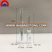 wholesale 1ml 2ml clear empty skin care ampoules