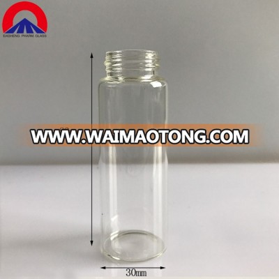 wholesale 30 x 83mm clear tubular screw glass bottle