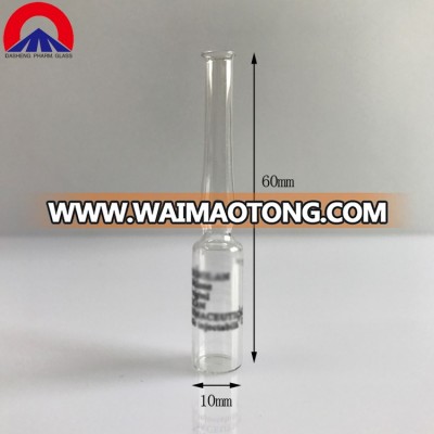 1ml empty glass clear hair or ginseng ampoule for injection factory